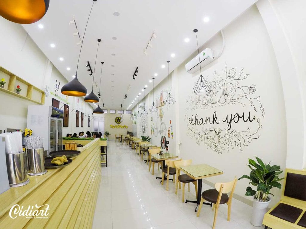 Trang trí cửa hàng trà sữa
