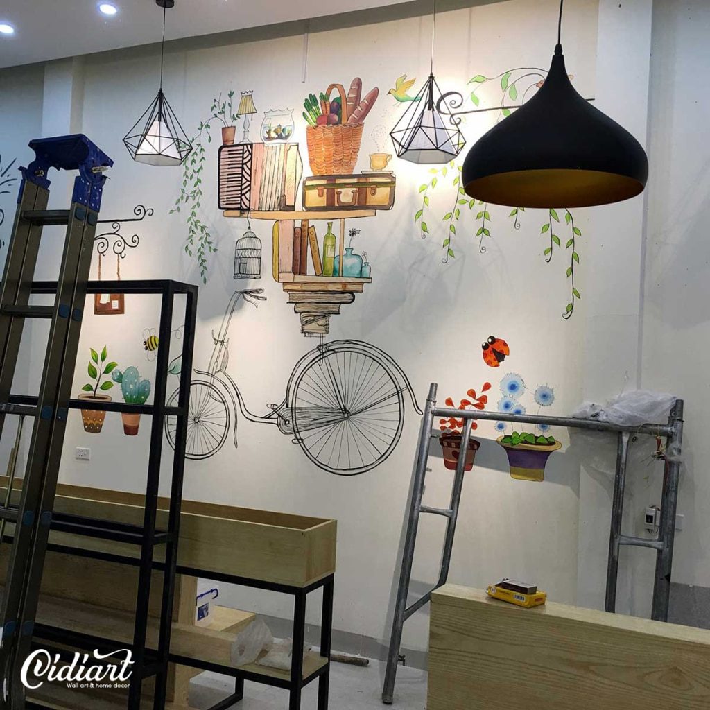 Trang trí cửa hàng trà sữa