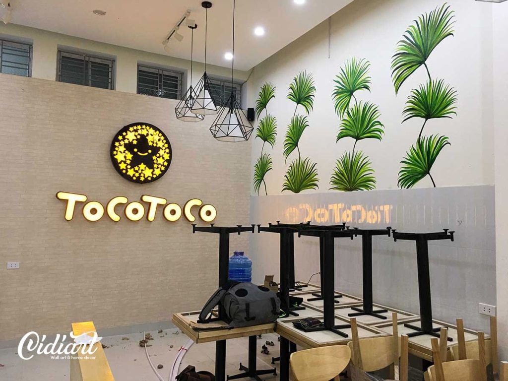Trang trí cửa hàng trà sữa