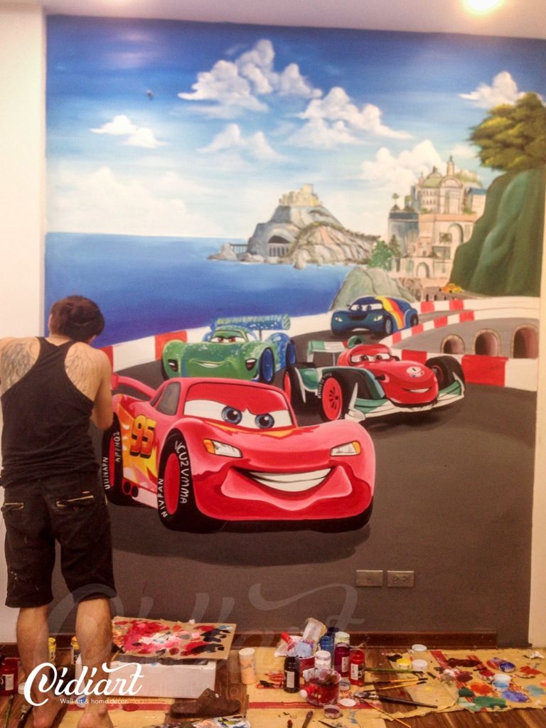 Trang trí phòng của bé – Mcqueen car