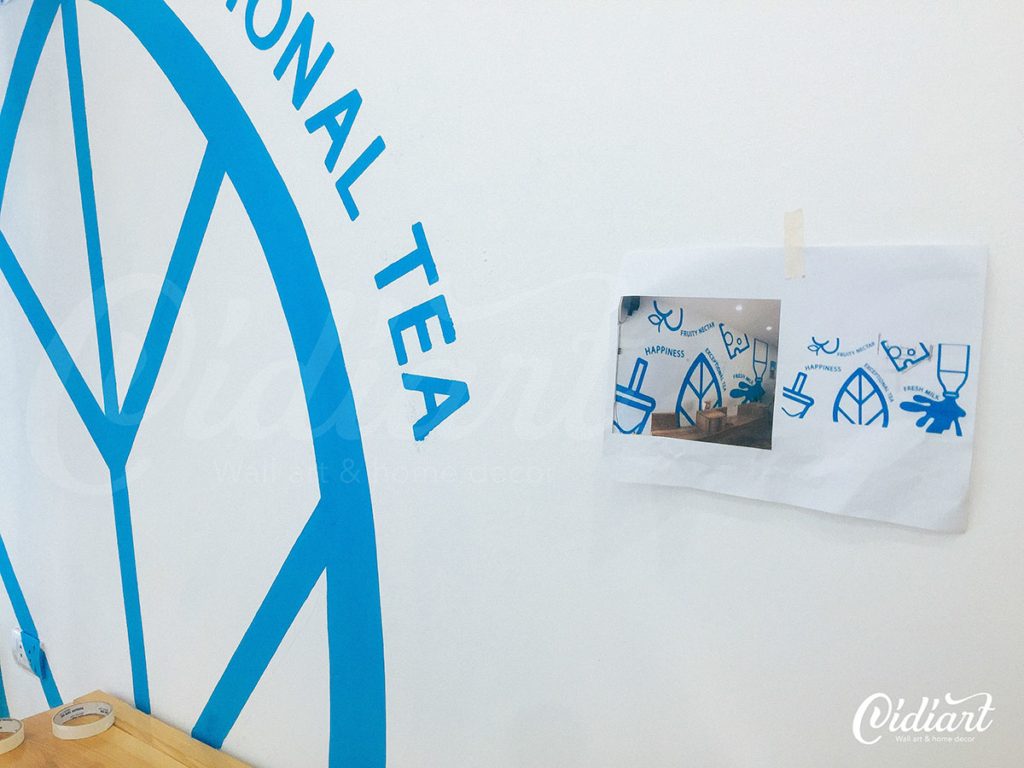 Trang trí không gian trà sữa Kai Tea