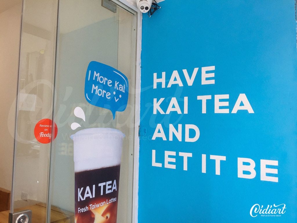 Trang trí không gian trà sữa Kai Tea