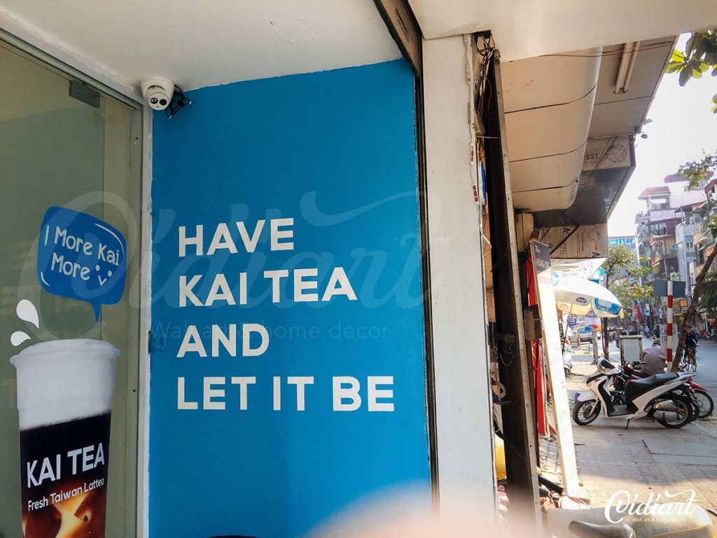 Trang trí không gian trà sữa Kai Tea