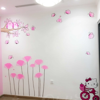 Trang Trí Phòng Em Bé - Hello Kitty Nhẹ Nhàng 2