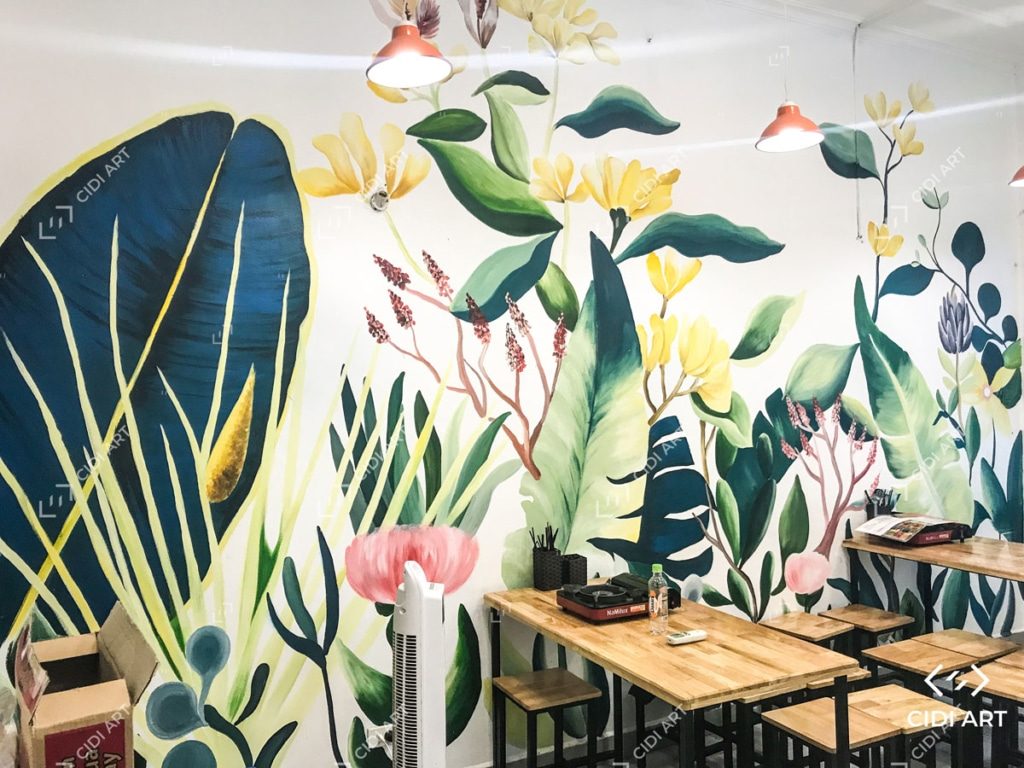 Báo giá vẽ tranh tường quán cafe