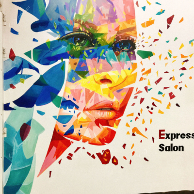 Vẽ tranh tường salon tóc Express Xã Đàn 3