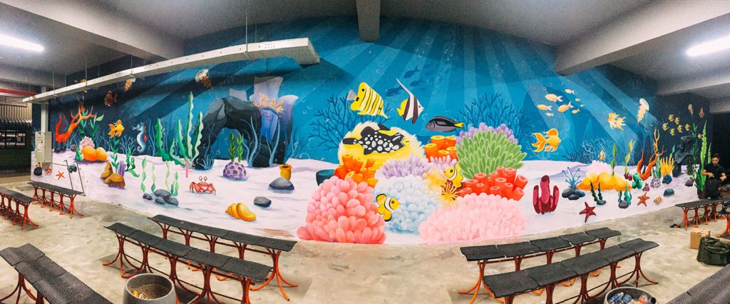 Vẽ tranh tường công ty YIDA Việt Nam