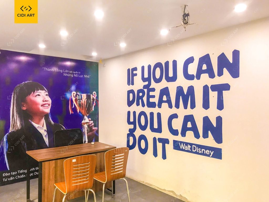 Vẽ tranh tường trung tâm tiếng anh Ivy