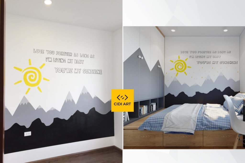 Vẽ tranh tường phòng ngủ chính là một liệu pháp tâm lý