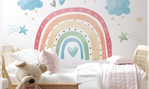 Lựa chọn màu sắc nhẹ nhàng vẽ tranh tường phòng ngủ
