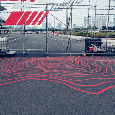 Vẽ tranh trang trí đường đua F1 - Sự kiện Mercedes-Benz tại đường đua F1 Hà Nội 6