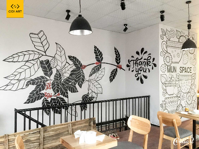 Báo giá vẽ tranh tường quán cafe với mẫu tranh liên quan đến cafe