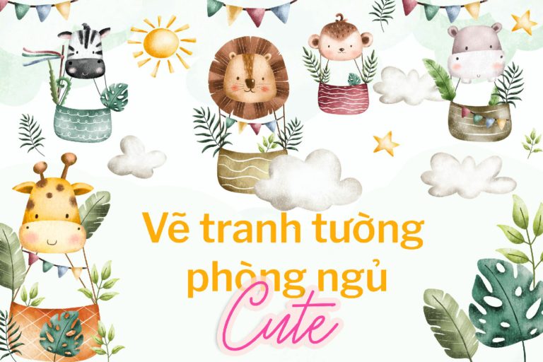 Vẽ tranh tường phòng ngủ cute - CiDi Art