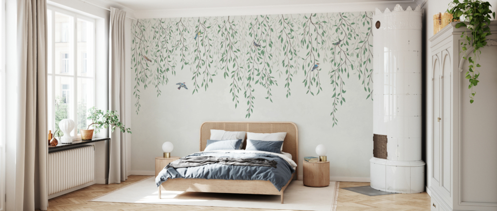 Các loại tranh tường phòng ngủ hiện đại giúp tăng thẩm mỹ cho căn phòng.