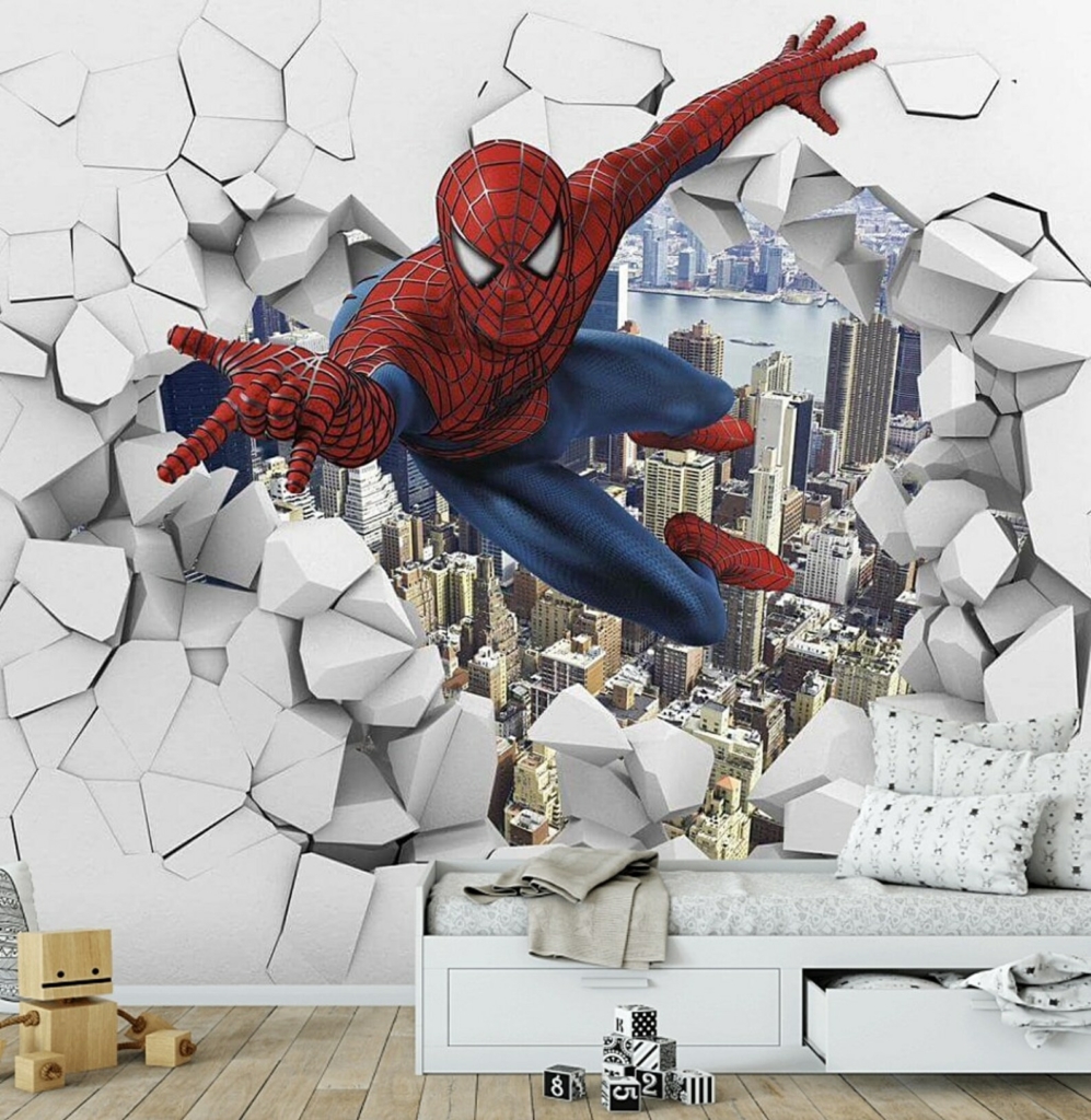 Các loại tranh tường phòng ngủ - spider man