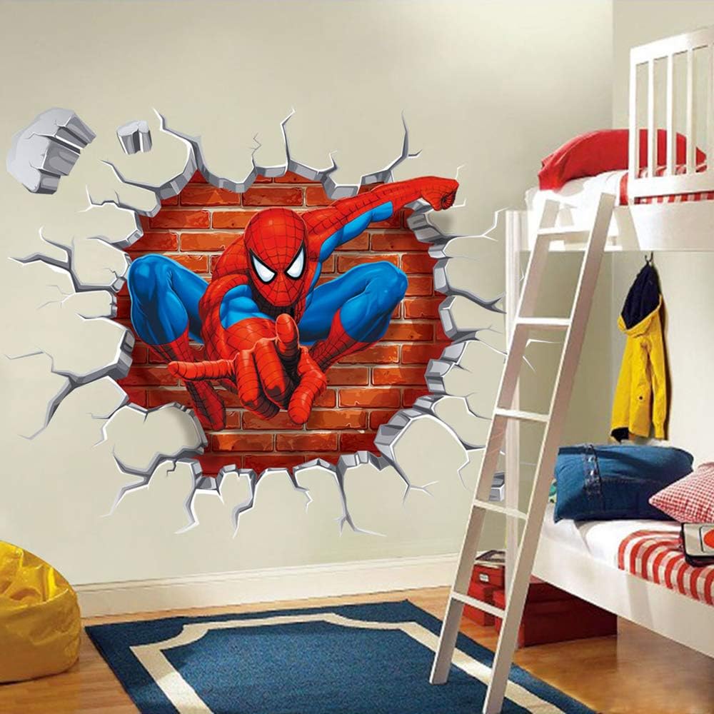 Các loại tranh tường phòng ngủ - spider man 3D