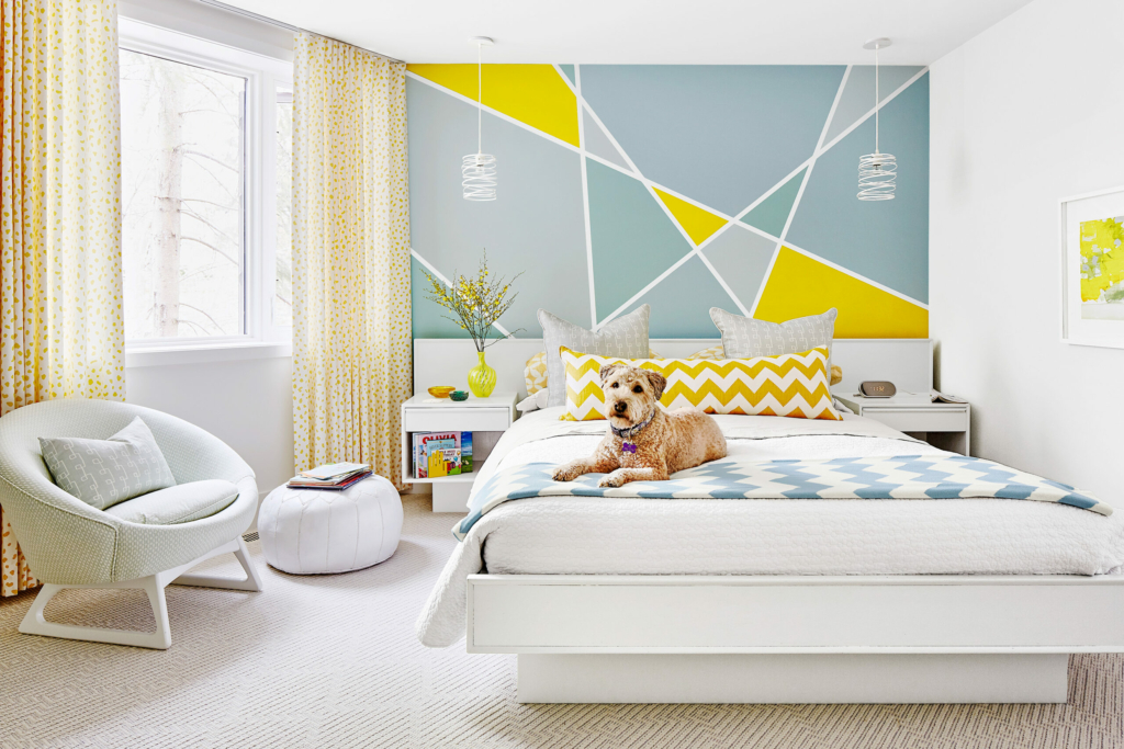Vẽ tranh tường phòng ngủ phong cách hiện đại và đơn giản