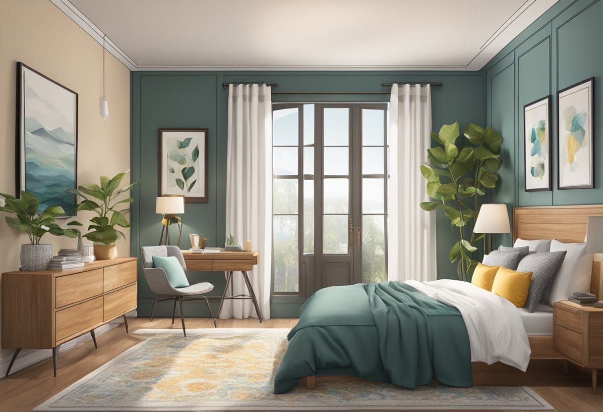 Cách phối màu tranh tường phòng ngủ với nội thất: Bí quyết đơn giản và hiệu quả 1